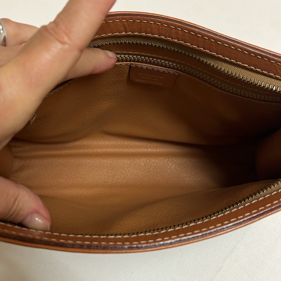 CELINE leather canvas clutch - Picture 13 of 17